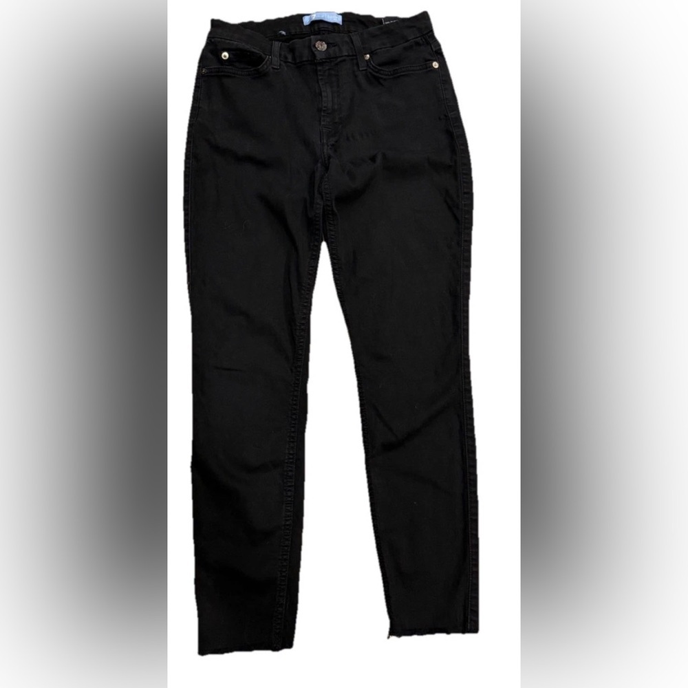7 For All Mankind Black Blair Skinny Jeans Size 29